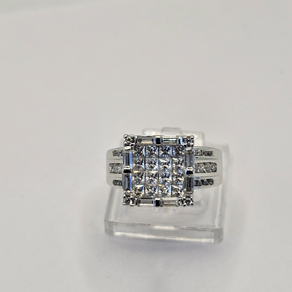 NOT FOR SALE JTV 2.37ctw High Grade CZ Invisible Set Platineve®Ring - Picture 5 of 17